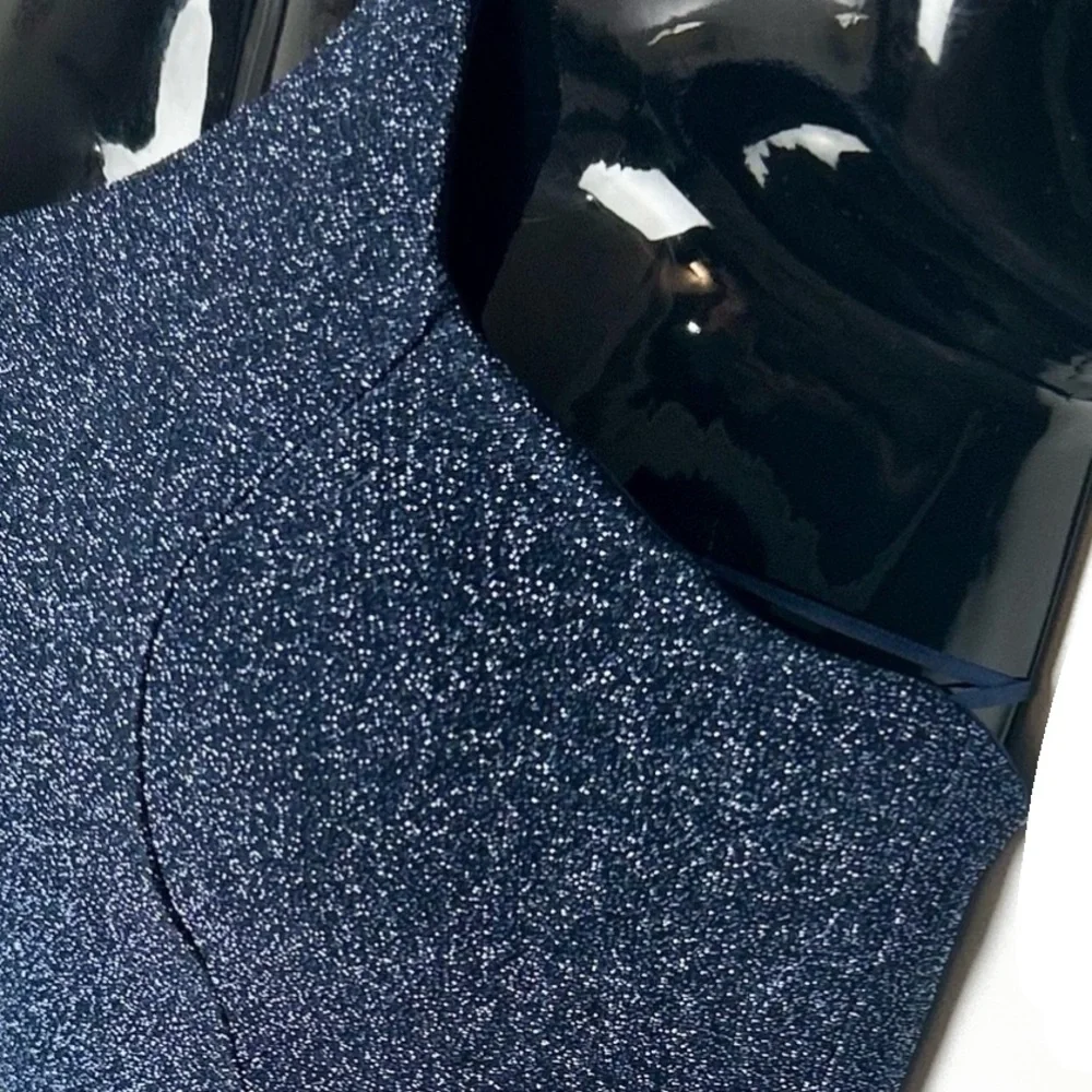 Strapless Glitter Blue Dress - Picture 12 of 12